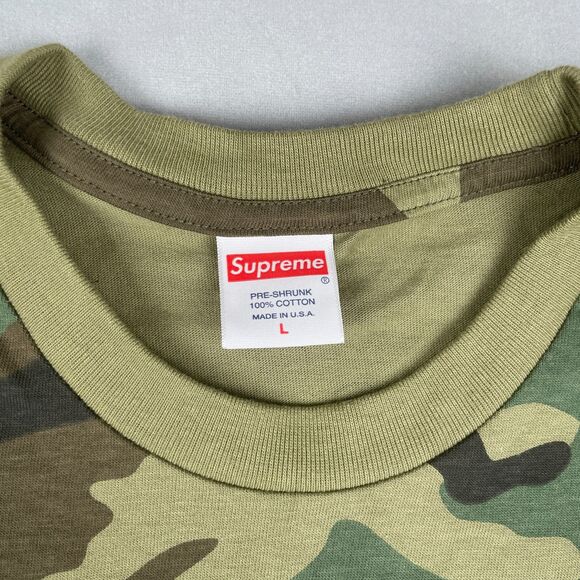 Supreme Nuova York NY T-Shirt Mens L Woodland Camo Premium Streetwear Skate NWOT - Picture 3 of 6